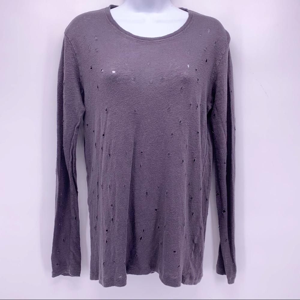 IRO Marvina Linen Long Sleeve Top Size Small
